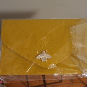 Yellow Clutch with Bee Accent